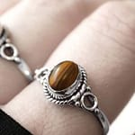 Avila Tiger Eye Silver Ring