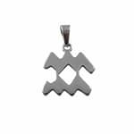 Stainless Steel Aquarius Symbol Necklace