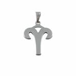 Stainless Steel Aries Symbol Necklace