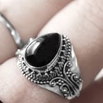 Nakti Onyx Silver Ring