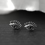 Eye Sterling Silver Stud Earrings