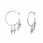 Cross Stainless Steel Hoops