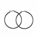 Dark Stainless Steel Hoops 6.5cm