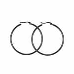Dark Stainless Steel Hoops 6cm