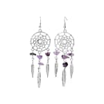 Dreamcatcher Amethyst Earrings