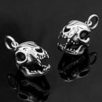 Cat Skull Silver Necklace