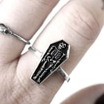 Coffin & Bone Silver Ring