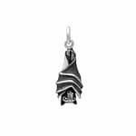 Hanging Bat Recycled Silver Necklace
