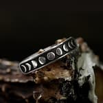 Moon Phases Recycled Silver Ring