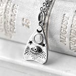 Ouija Planchette Recycled Silver Necklace