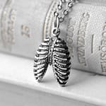 Ribcage Silver Necklace