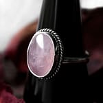 Gaia Rose Quartz Silver Ring