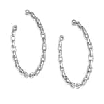 Chain Sterling Silver Hoop Earrings