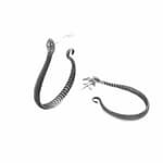 The Queens Serpents Silver Snake Earrings