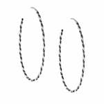 Twinned Braid Sterling Silver Hoop Earrings
