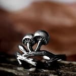 Woodland Sterling Silver Mushroom Ring