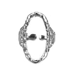 Rowena Stainless Steel Adjustable Open Ring