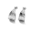 Textured Stainless Steel Hoop Earrings