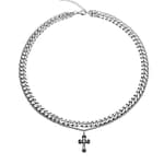 Double Layer Stainless Steel Gothic Cross Necklace