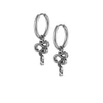 Eves Serpent Stainless Steel Hoop Snake Earrings