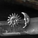 Celestial Silver Sun and Moon Earrings