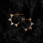 Phoebe Stainless Steel Gold Half Hoop Bohemian Earrings