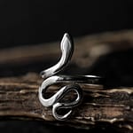 Serpentine Adjustable Stainless Steel Snake Ring