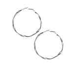 Tamsin Large Stainless Steel Twisted Hoop Earrings