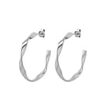 Tamsin Stainless Steel Twisted Hoop Earrings