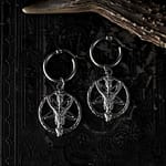 Baphomet Pentagram Hoops Earrings