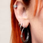 Bundle: Chains Of Misery Hoops Stainless Steel Earring Set