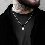 Lock Stainless Steel Chain Necklace For Him