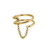 Midas Stainless Steel 18k Gold Chain Ring