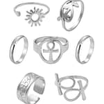Eternal Life Stainless Steel Ankh Ring Set