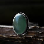 Gaia Forest Green Aventurine Silver Ring