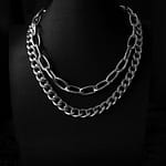 Bundle: Curtis  + Logan Stainless Steel Extra Large Curb Chain Necklace