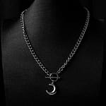 Celeste Crescent Moon Stainless Steel Necklace