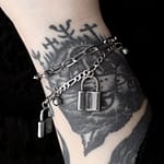Camden Stainless Steel Lock Charm Bracelet
