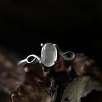Dione Crystal Quartz Silver Stacking Ring