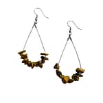 Tiger Eye Gemstone Drop Earrings
