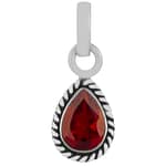 Indra Garnet Crystal Sterling Silver Necklace