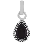 Indra Onyx Crystal Sterling Silver Necklace