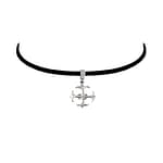 Fleur De Lis Cross Choker