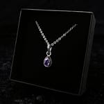 Indra Amethyst Crystal Sterling Silver Necklace