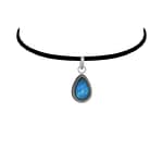 Isolde Teardrop Labradorite Crystal Necklace
