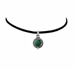 Riya Malachite Silver Choker