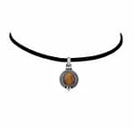 Riya Tiger Eye Silver Choker