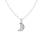 Pagan Crescent Moon Necklace Silver