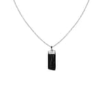 Raw Silver Dipped Tourmaline Necklace - Medium