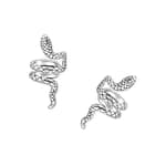 Sindra Snake Cuff Earring Silver